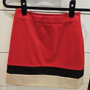 Kate Spade New York Garby Color Block Red and Black Women's Skirt